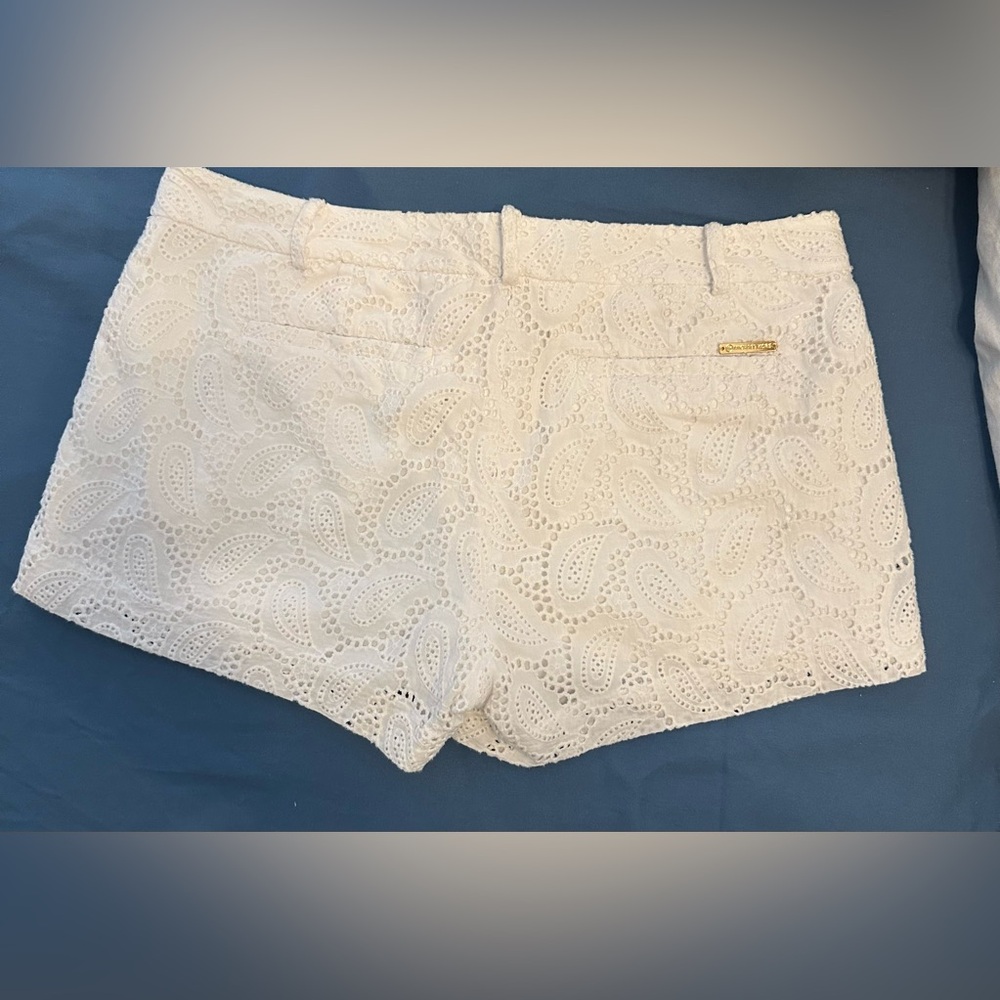 MICHAEL Michael Kors White Eyelet Lace Shorts